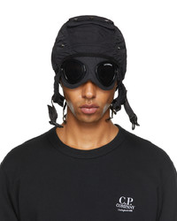 C.P. Company Black Flatt Aviator Goggle Hat