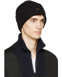 DSQUARED2 Black Slouchy Wool Beanie