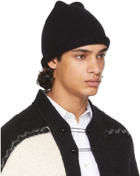 Isabel Benenato Black Wool Beanie