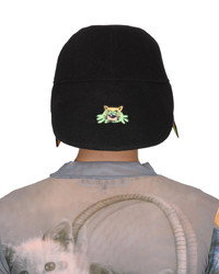 Chopova Lowena Black Wool Cat Hat