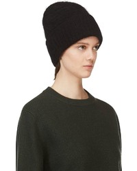 Acne Studios Black Wool Daphnee Beanie Hat