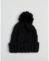 French Connection Cable Knit Bobble Beanie