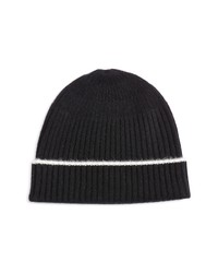 Nordstrom Cashmere Cuffed Beanie In Black Combo At