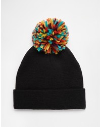 Asos Collection Multi Knit Pom Beanie