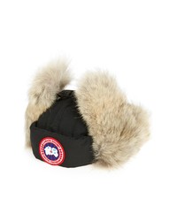 Canada Goose Down Fill Aviator Hat With Genuine Coyote
