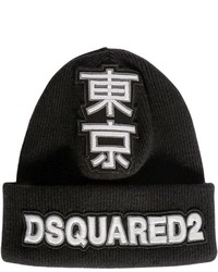 DSQUARED2 Japanese Logo Patch Wool Beanie Hat
