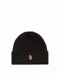 Moncler Grenoble Ribbed Knit Wool Beanie Hat