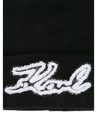 Karl Lagerfeld Signature Knit Beanie Hat