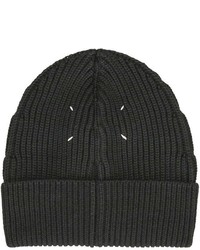 Maison Margiela Knit Wool Beanie Black Hat