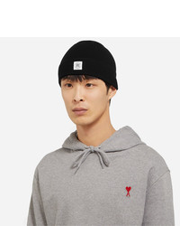 Reigning Champ Logo Appliqud Ribbed Wool Beanie