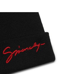 Givenchy Logo Embroidered Wool Beanie