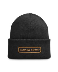 Canada Goose Logo Patch Ribbed Beanie