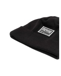 VERSACE JEANS COUTURE Logo Patch Wool Blend Beanie