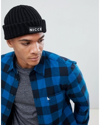 Nicce London Nicce Beanie In Black With Logo
