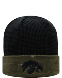 Top of the World Oliveblack Iowa Hawkeyes Oht Military Appreciation Skully Cuffed Knit Hat At Nordstrom