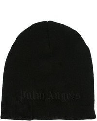 Palm Angels Ribbed Embroidered Logo Beanie