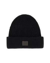 AllSaints Ribbed Beanie In Black At Nordstrom