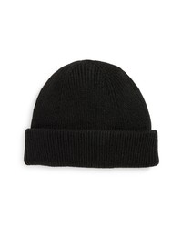 Open Edit Roll Cuff Beanie In Black At Nordstrom