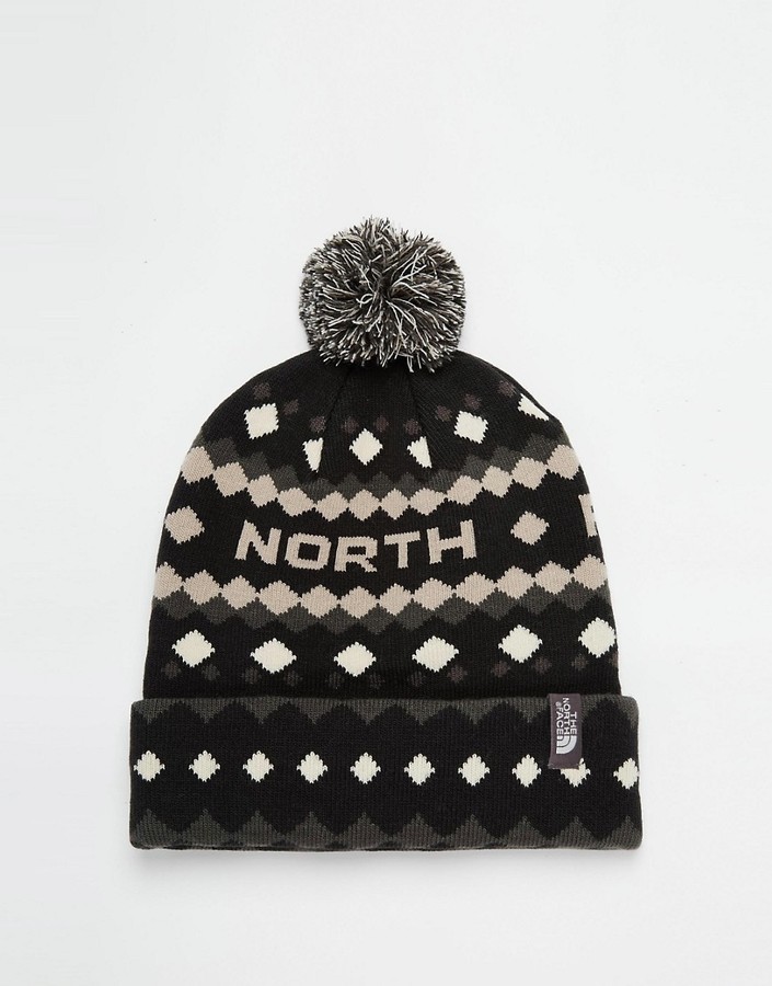north face ski tuke bobble hat