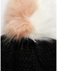 Urban Code Urbancode Beanie Hat With Faux Fur Pom Pom