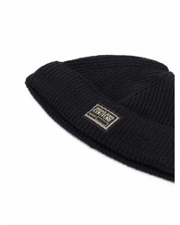 VERSACE JEANS COUTURE Wool Blend Logo Patch Beanie