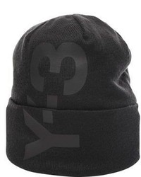 Y-3 Logo Printed Knit Beanie Hat