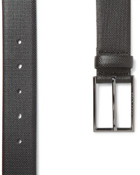 Hugo Boss 35cm Black Carmello Textured Leather Belt