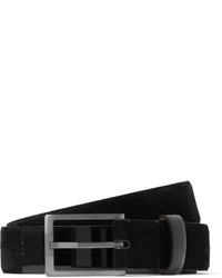 Lanvin 4cm Black Suede Belt