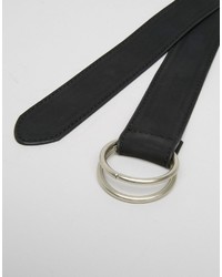 Asos Brand D Ring Belt In Faux Suede