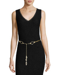 St. John Collection Crystal Leaf Chain Belt Champagne, $395, Neiman Marcus