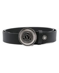 VERSACE JEANS COUTURE Engraved Logo Buckle Detail Belt