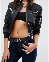 Versace Jeans Belt With Metal Shield Buckle