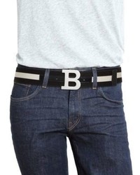 Bally Two Toned Logo Buckle Belt