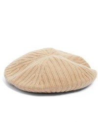 Halogen Slouchy Ribbed Cashmere Beret Pink