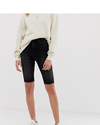 Reclaimed Vintage Inspired Legging Shorts In Washed Black