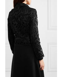 Akris Amy Cropped Appliqud Tulle Jacket