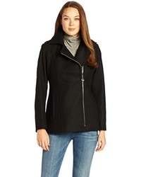 Anne Klein Asymmetrical Wool Zip Jacket