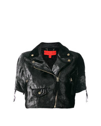 Hilfiger Collection Cropped Velvet Biker Jacket