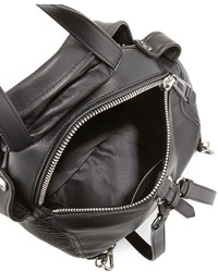 Moschino Lambskin Moto Jacket Backpack Blacksilver