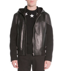 Givenchy Mixed Media Moto Jacket Black