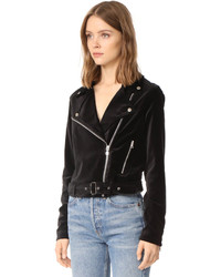 Paige Shanna Velvet Moto Jacket