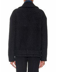 Tibi Textured Wool Blend Biker Jacket