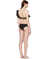 Lisa Marie Fernandez Black Arden Flounce Bikini