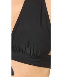Norma Kamali Halter Front Tie Bikini Top