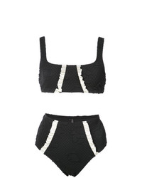 Morgan Lane High Waisted Jacquard Lusiana Bikini Set