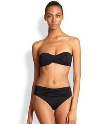 Carmen Marc Valvo Search Results Mediterranean Solids Twist Bandeau Bikini Top