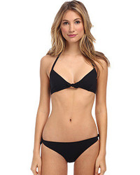 Proenza Schouler Tie Front Triangle Top W Side Tie Bikini Bottom Swimwear Sets
