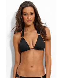 Vix Swimwear Bia Logo Bikini Top Black Large