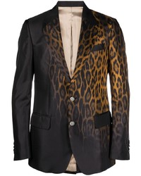 Roberto Cavalli Animal Motif Tailored Blazer