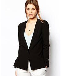 Asos Blazer In Crepe With Vent Side